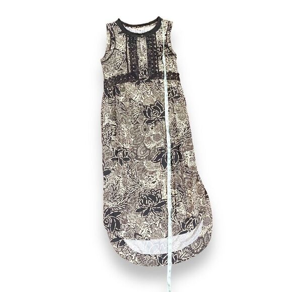 Anthropologie Holding Horses Suraja Black Tan High Low Sleeveless Midi Women’s 0 - Picture 13 of 13